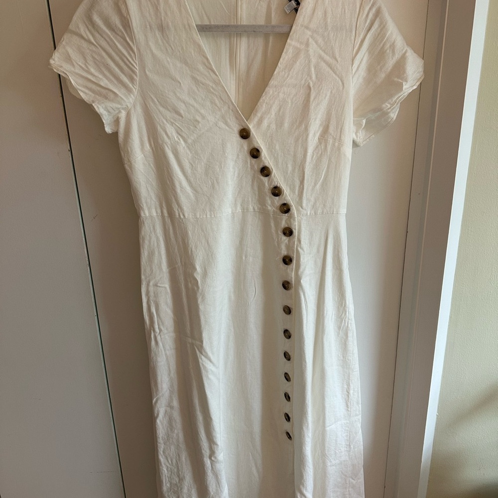 Madewell White Button-Down Dress